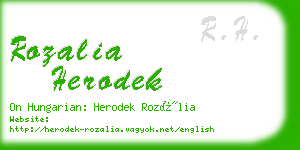 rozalia herodek business card